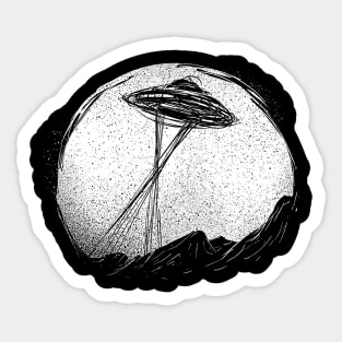 Light UFO Sticker